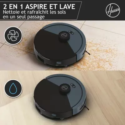 Aspirateur Robot Hoover HG430H Hydro - Puissant 4000Pa - Navigation Laser