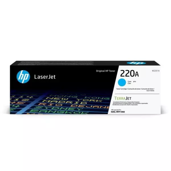 Cartouche de Toner - HP - 220A - Cyan - Compatible LaserJet Pro 4202/4302 - 1800 pages