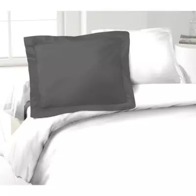 Taies d'Oreillers en Coton 50x70 cm - Lot de 2 - Gris foncé