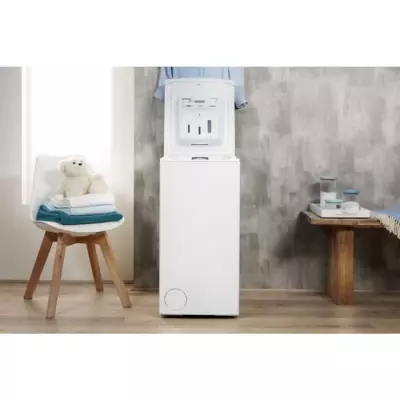 Lave-linge top Indesit 7 kg - 1200 trs/min - Blanc