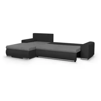 Canapé d'angle convertible 5 places INDIAN - Gris clair/anthracite