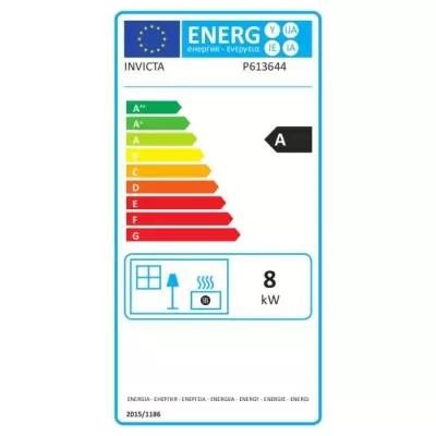 Poêle à bois INVICTA Mesnil - Puissance optimale 8 kW - Max: 12kW