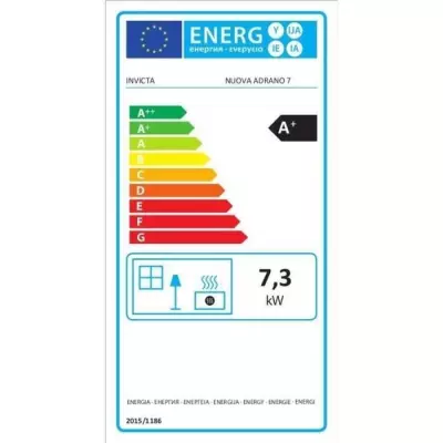 Poêle à granulés INVICTA Adrano - 7,3kW - Gris - Haute performance