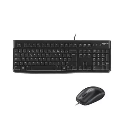 Ensemble Clavier Souris - Filaire - Logitech - MK120 - AZERTY - Noir