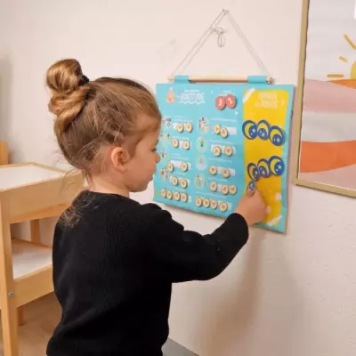 Calendrier Semainier Gratitude Enfant - JADE - Montessori - Humeur - Dodo