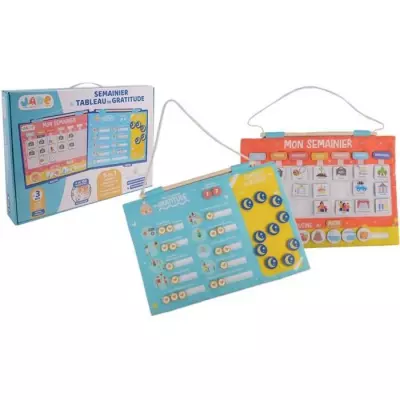 Calendrier Semainier Gratitude Enfant - JADE - Montessori - Humeur - Dodo