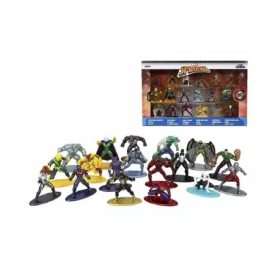 Coffret Spiderman - 18 figurines métal 4cm - Multicolore - Blanc