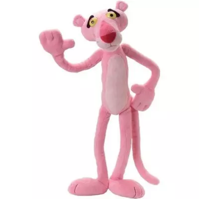 Peluche PANTHERE ROSE 50 cm - Douceur et élégance en peluche