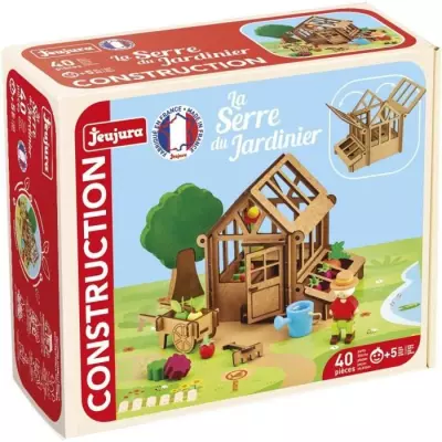 La Serre du Jardinier 40 Pièces - Jeu de Construction en Bois Naturel