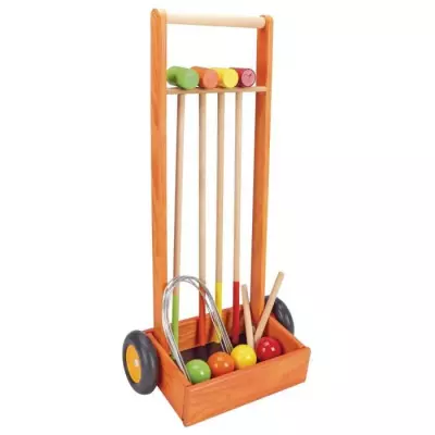 Jeu de croquet en bois pour enfants - JEUJURA - 4 joueurs