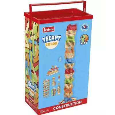 Jeu de construction en bois TECAP COLOR - Fabriqué en France