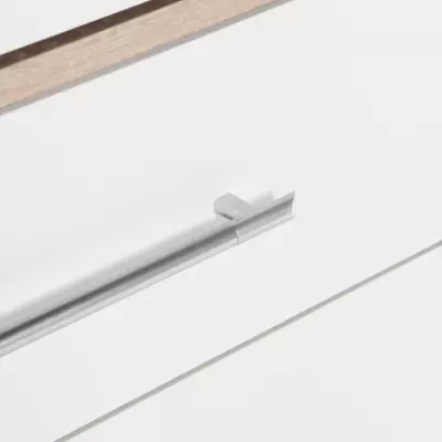 Armoire Contemporaine Chêne et Blanc - FSC 100% - Éco-Responsable