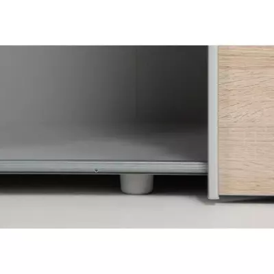 Armoire 2 portes coulissantes avec miroir - Chene sonoma - Responsable FSC - L 170,3 x P 61,2 x H 190,5 cm