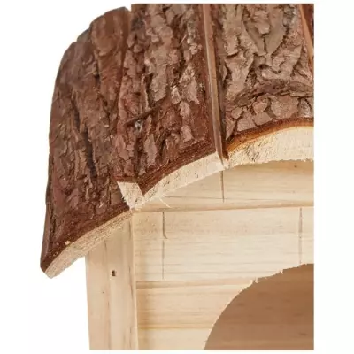 Cabane en bois naturel pour petit rongeur - 30x20x19cm