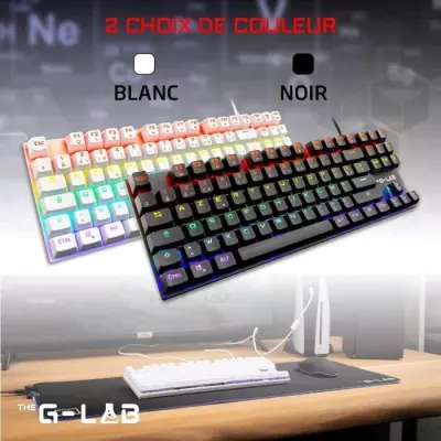 Clavier Gamer Mécanique G-Lab KEYZ MERCURY TKL - Switch Rouge - Noir