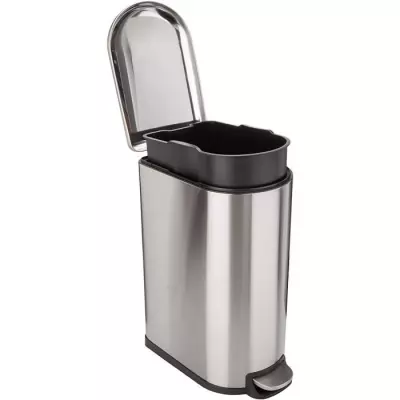 Poubelle de cuisine étroite à pédale - 40L - Acier