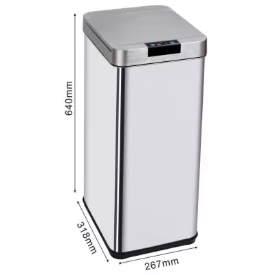 Poubelle automatique PARKSIDE - 50L - Inox avec cerclage
