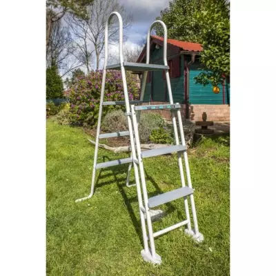 Kit Piscine Hors Sol Acier Grise Ø480xH122 avec Filtre à Sable
