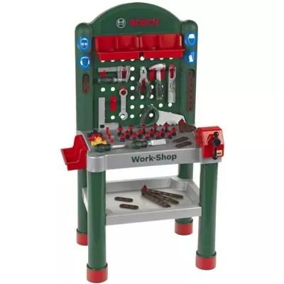 Établi Bosch Work-Shop avec 79 accessoires - Tout-en-un pour les petits bricoleurs