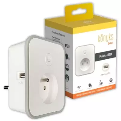 Prise Wi-Fi intelligente avec compteur de consommation