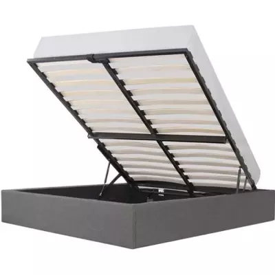 Lit coffre adulte ECLIPSE 140x190 cm gris clair