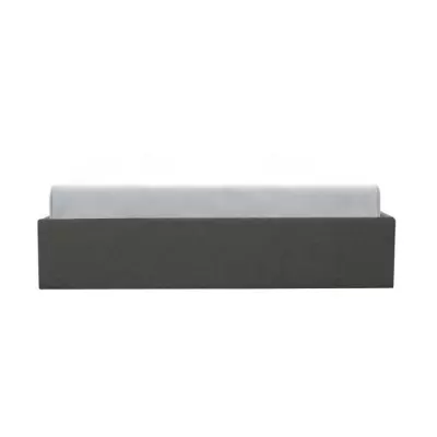 Lit coffre adulte ECLIPSE - Tissu gris foncé - Sommier inclus