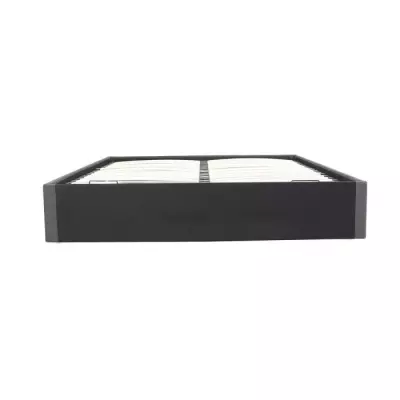 Lit coffre adulte ECLIPSE - Tissu gris foncé - Sommier inclus