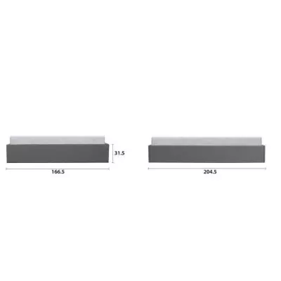 Lit adulte ECLIPSE 160x200 cm + Coffre de rangement - Gris clair