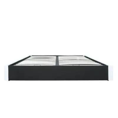 Lit coffre adulte ECLIPSE 160x200 cm - Simili Blanc - FSC 100 % - Sommier inclus