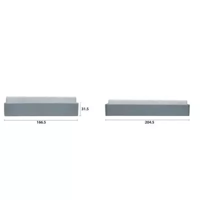 Lit coffre adulte ECLIPSE - 160 x 200 cm - Gris moderne