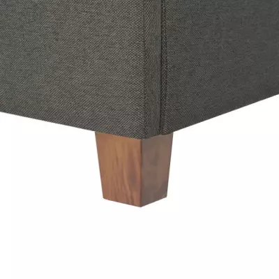 Lit adulte EMILY 140x190 cm + Coffre rangement - Gris foncé