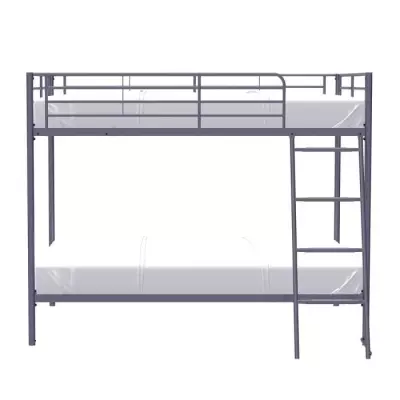 Lits superposés métal Dark Grey 2 x 140 x 190 cm - ALICE