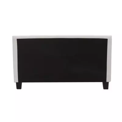 Lit adulte confortable 140x190 cm - Blanc élégant - Bois certifié FSC - Livraison incluse