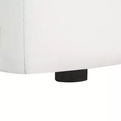 Lit adulte avec coffre de rangement 140x190 cm - Simili blanc