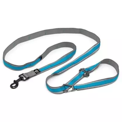 Laisse mains libres Kurgo Quantum - Bleu - 6 positions