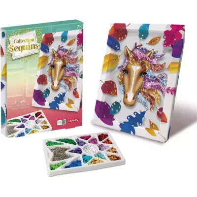 Kit loisir créatif - Cheval et sequins - Pour enfant 7+ ans