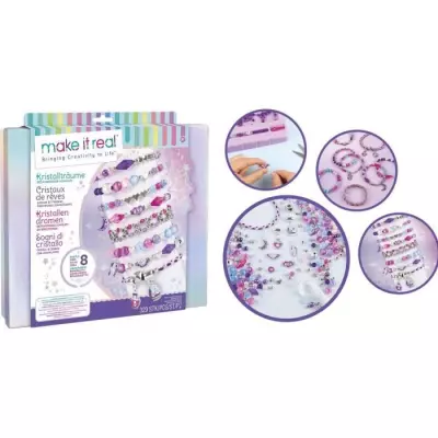 Coffret Bijoux Cristaux De Reve Envoutants - Make It Real - Fabrication de bijoux - JEU DE CREATION DE BIJOUX