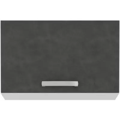 Élégant meuble hotte porte basculante - Gris mat - L 60 x 31,6 x H 36 cm