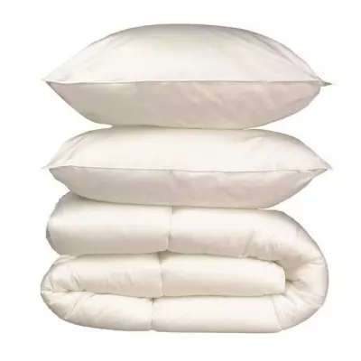 Pack linge de lit Microfibre - Couette chaude 240x260 cm + 2 Oreillers 60x60 cm