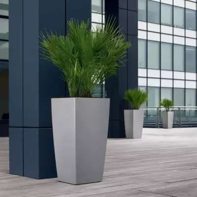 Jardinière Cubico 50 Charbon - Tout en un!