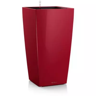 Pot de fleur LEC Cubico Premium 40 Rouge - Kit complet