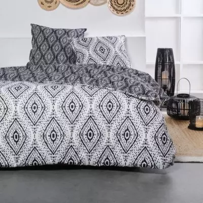 Parure de lit TODAY Sunshine 240x220 cm - Motif ethnique - 2 personnes