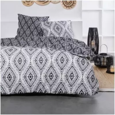 Parure de lit TODAY Sunshine 240x220 cm - Motif ethnique - 2 personnes