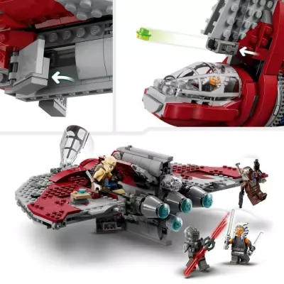 LEGO Star Wars La Navette T-6 d'Ahsoka Tano 75362 - Vaisseau Lance-Tenons
