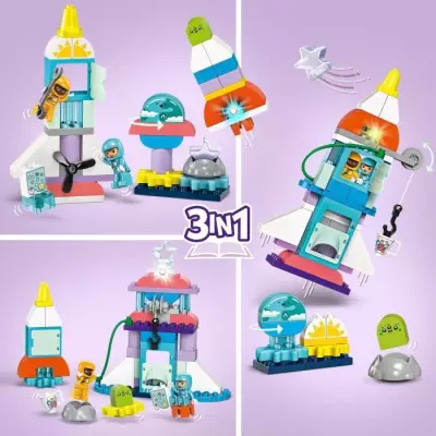 LEGO 10422 DUPLO : L'Aventure en Navette Spatiale 3-en-1 !