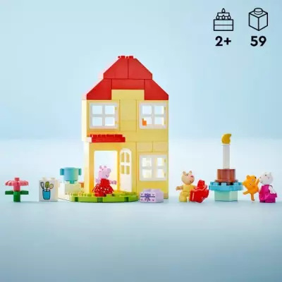 LEGO DUPLO 10433 La fête d'anniversaire chez Peppa Pig - Jeu de Construction