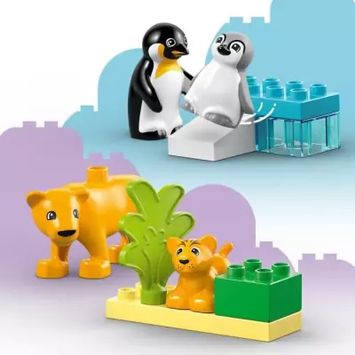 LEGO DUPLO Ma ville 10442 : Familles d'animaux sauvages - Pingouins et lions