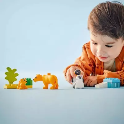 LEGO DUPLO Ma ville 10442 : Familles d'animaux sauvages - Pingouins et lions