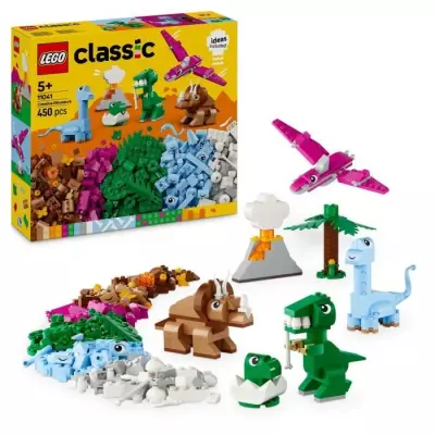 Découvrez les dinosaures créatifs avec ce jeu de construction LEGO Classic 11041 - inclut un T-rex