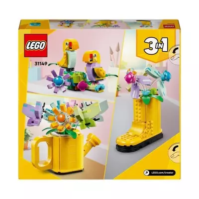 LEGO 31149 Les Fleurs dans l'Arrosoir: Jouet 3en1 avec Arrosoir et Bouquet